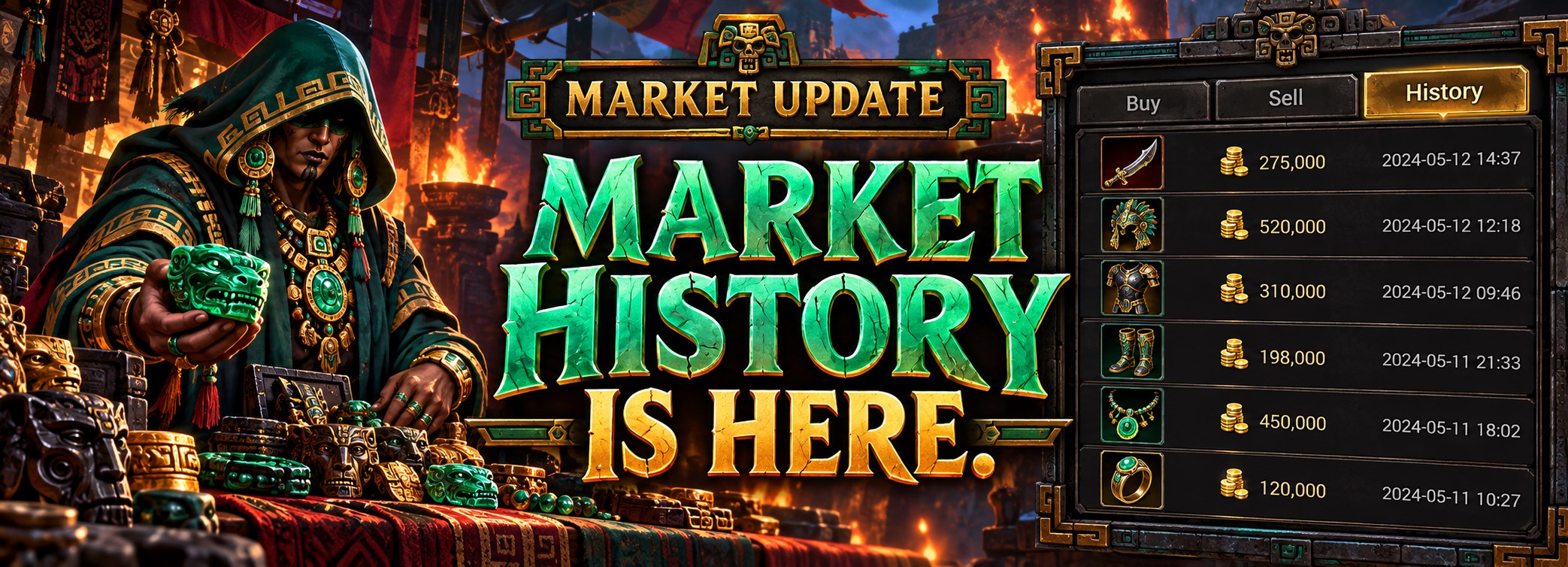 Market History and Equipment Tooltips